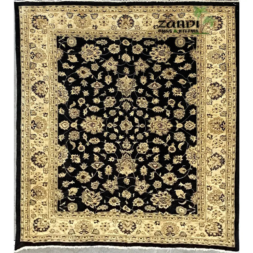 Hand knotted Pakistani Peshawar traditional design rug size 8'9''x9'11'' RR10191